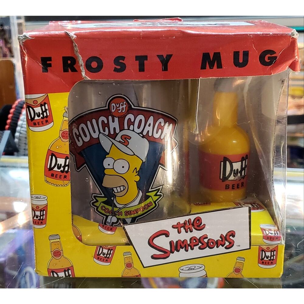 The Simpsons, Homer / Duff "Couch Coach" Frosty Mug, 2003 Keeps Drinks Cold